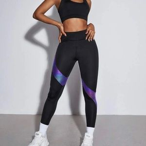 Iridescent gym pants